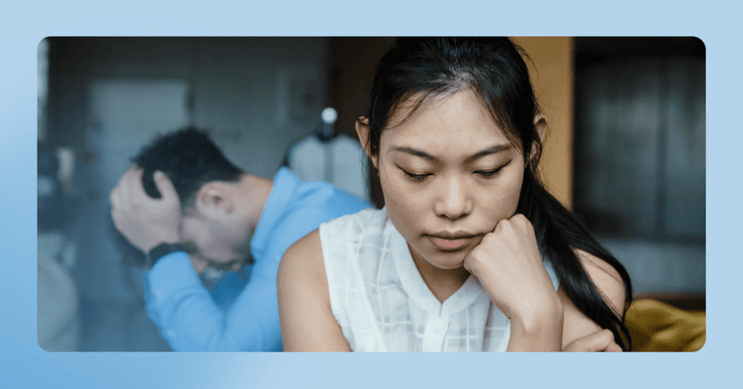 couple struggling to cope with reckless behavior after trauma
