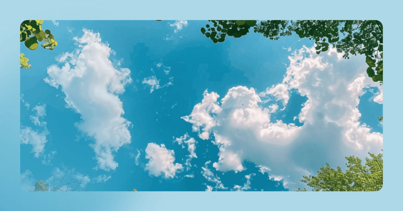 a blue sky illustrating finding moments throughout the day that bring a sense of gratitude