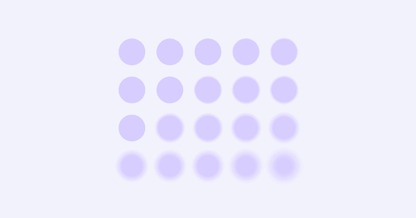 grid of blurred and clear purple circles illustrating how unmasking your gender can feel for autistic people