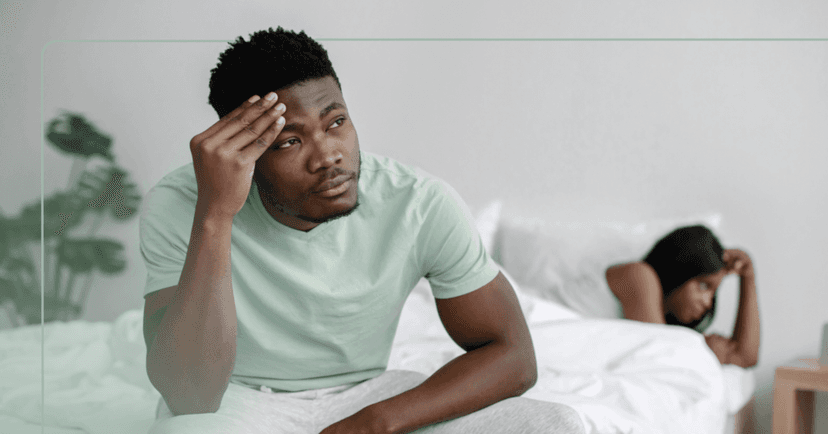 couple dealing with unhealed trauma having an emotional shutdown
