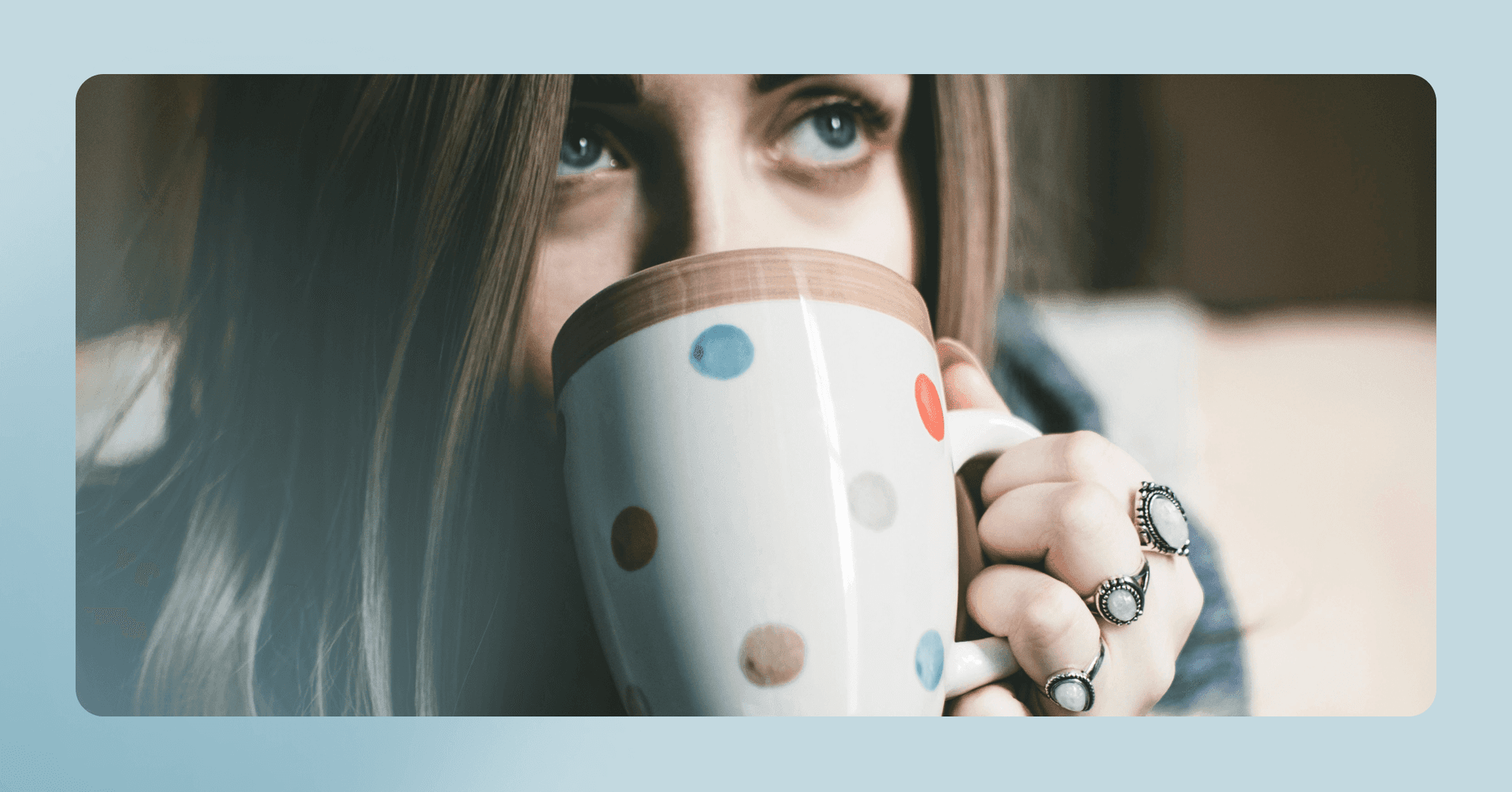 woman with caffeine use disorder drinking coffee