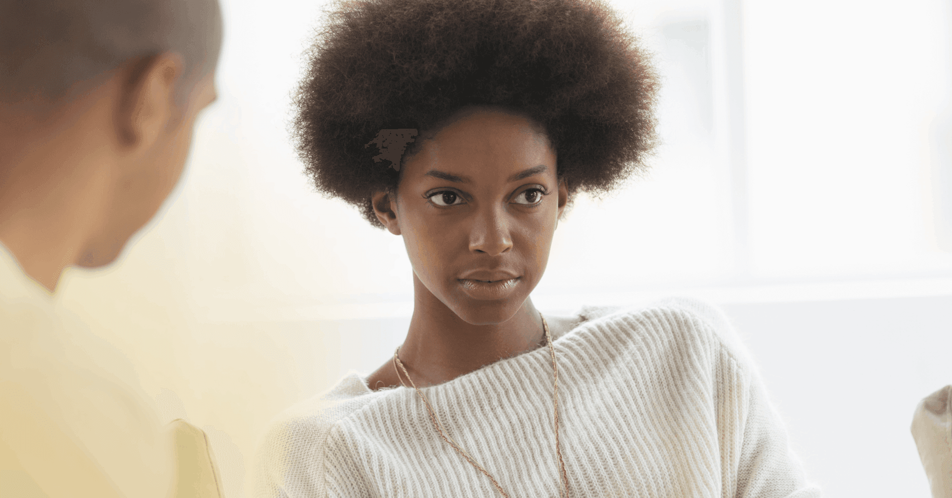 woman deciding to end a situationship with a brief interaction