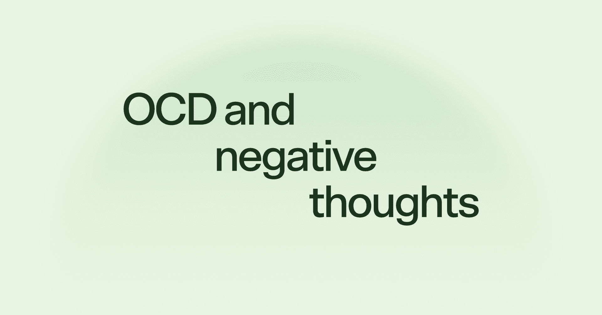 OCD and negative thoughts