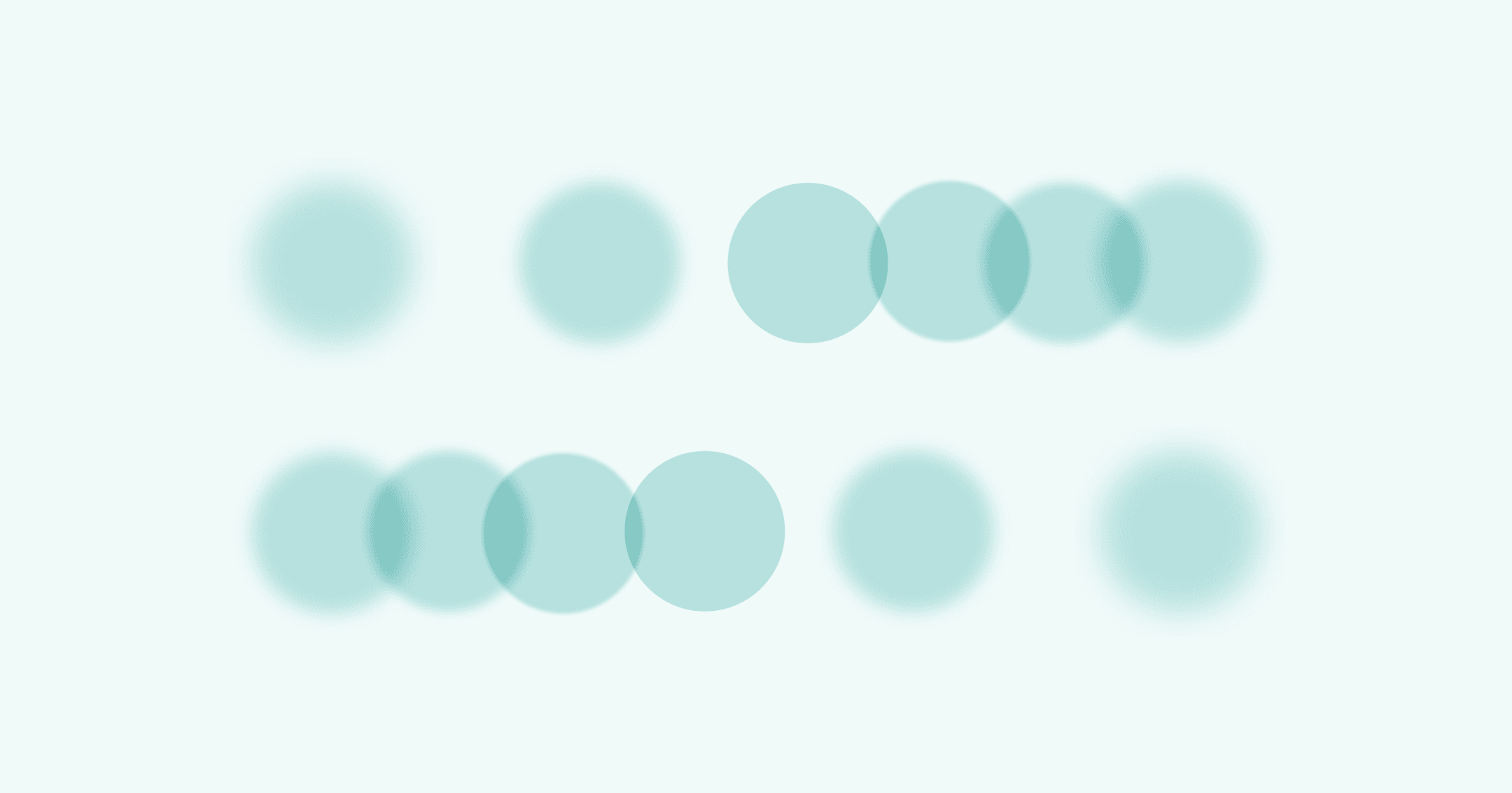 rows of blurred and clear blue circles illustrating how you can try identifying your sensory overwhelm triggers