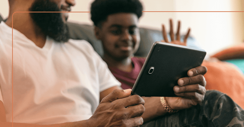 Father and son with family enmeshment