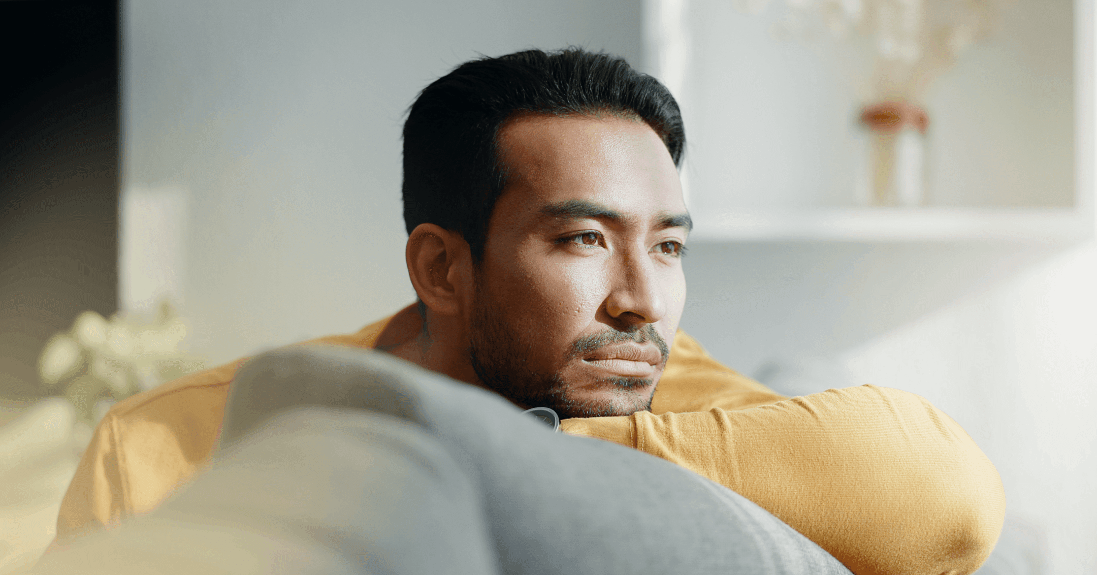 man experiencing limited patience and difficulty concentrating