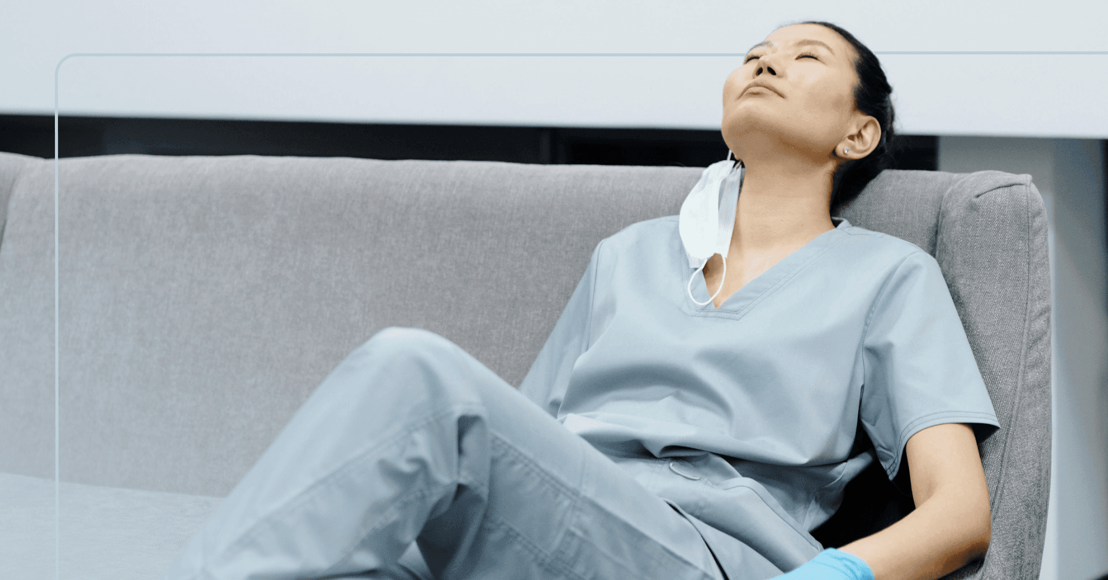 woman with depression associated with working the night shift struggling to stay awake at work