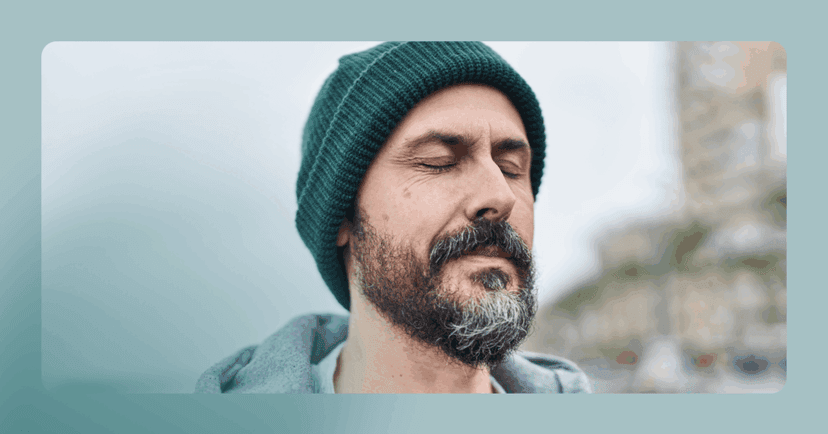 man with OCD doing a body scan to help with his symptoms