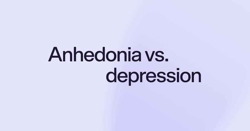 Anhedonia vs. depression