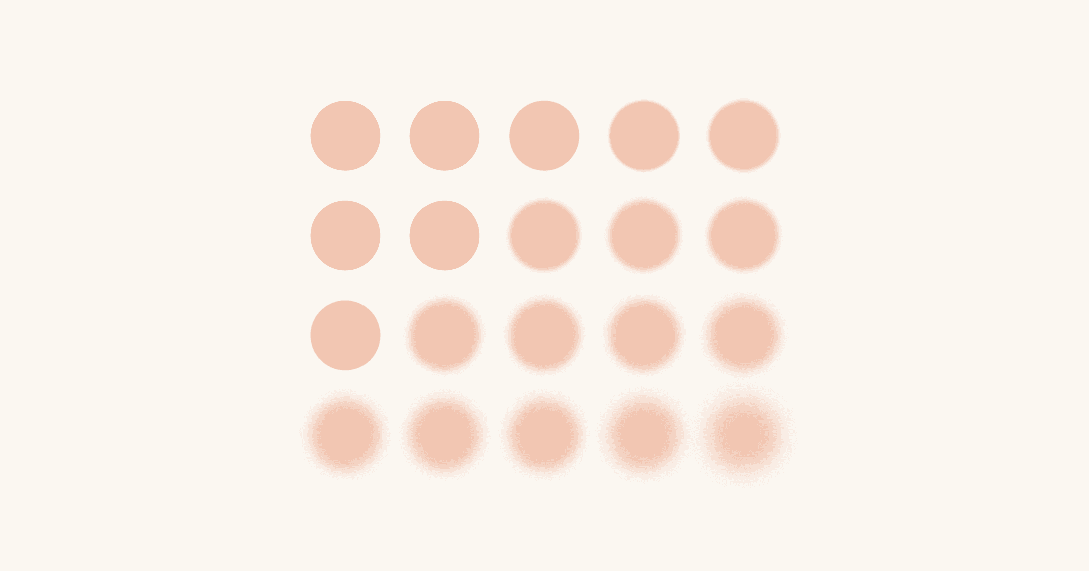 illustration of dots on a grid going from in focus to blurry as a representation of psychotic disorder
