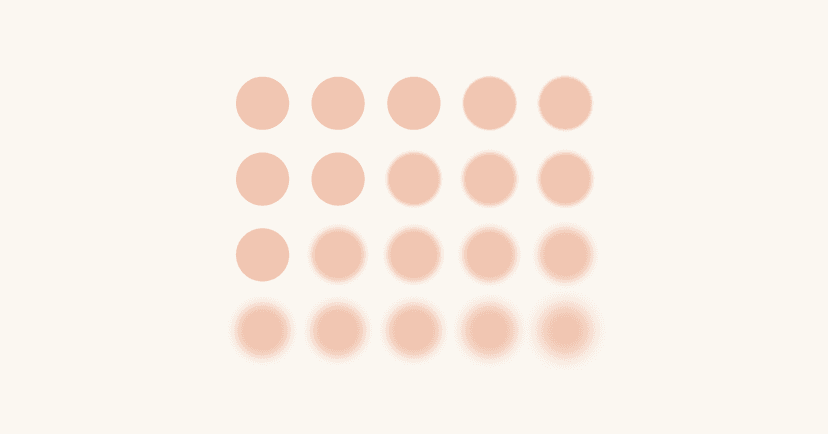 illustration of dots on a grid going from in focus to blurry as a representation of psychotic disorder