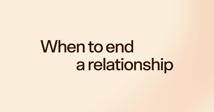 When to end a relationship