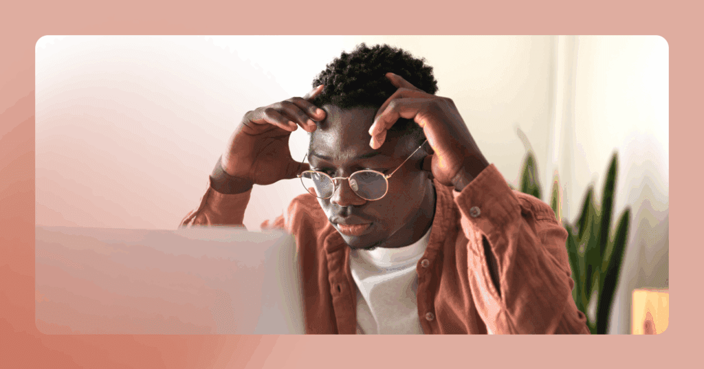 man feeling angry because of financial stress