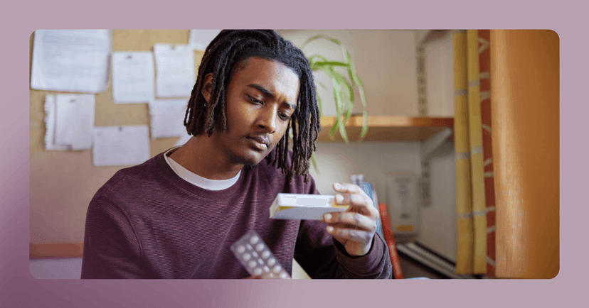 young man having worries about starting a new medication