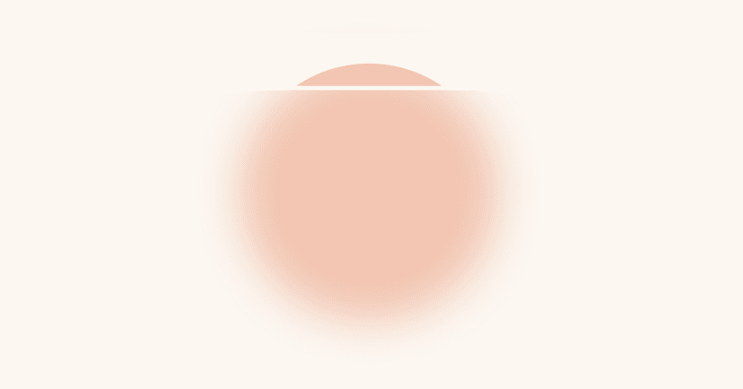 mostly blurred orange circle with sharply focused portion as a conceptual representation of the different types of stress and trauma