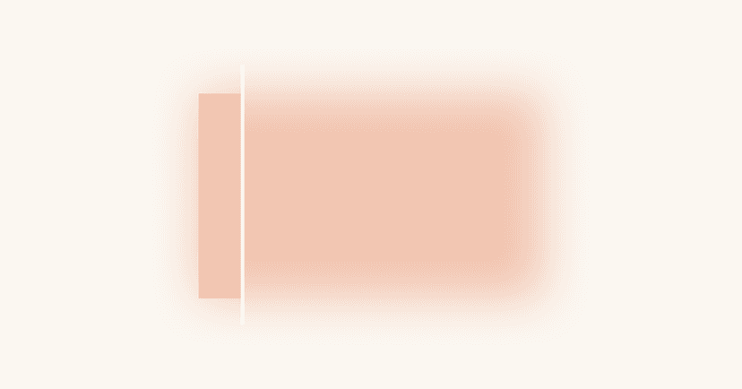 mostly blurred orange rectangle with sharply focused portion as conceptual representation of different triggers of a BPD meltdown