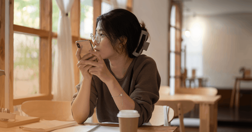 woman having intimate conversations with someone other than their partner
