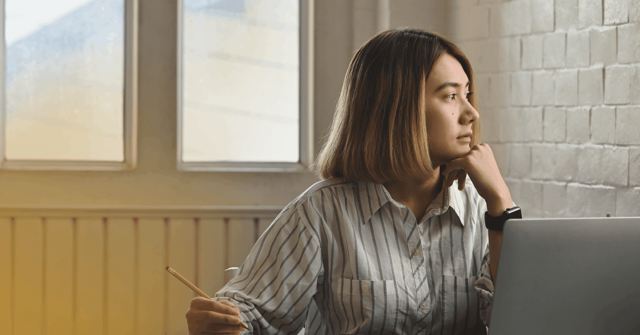 woman with OCD labeling her thoughts