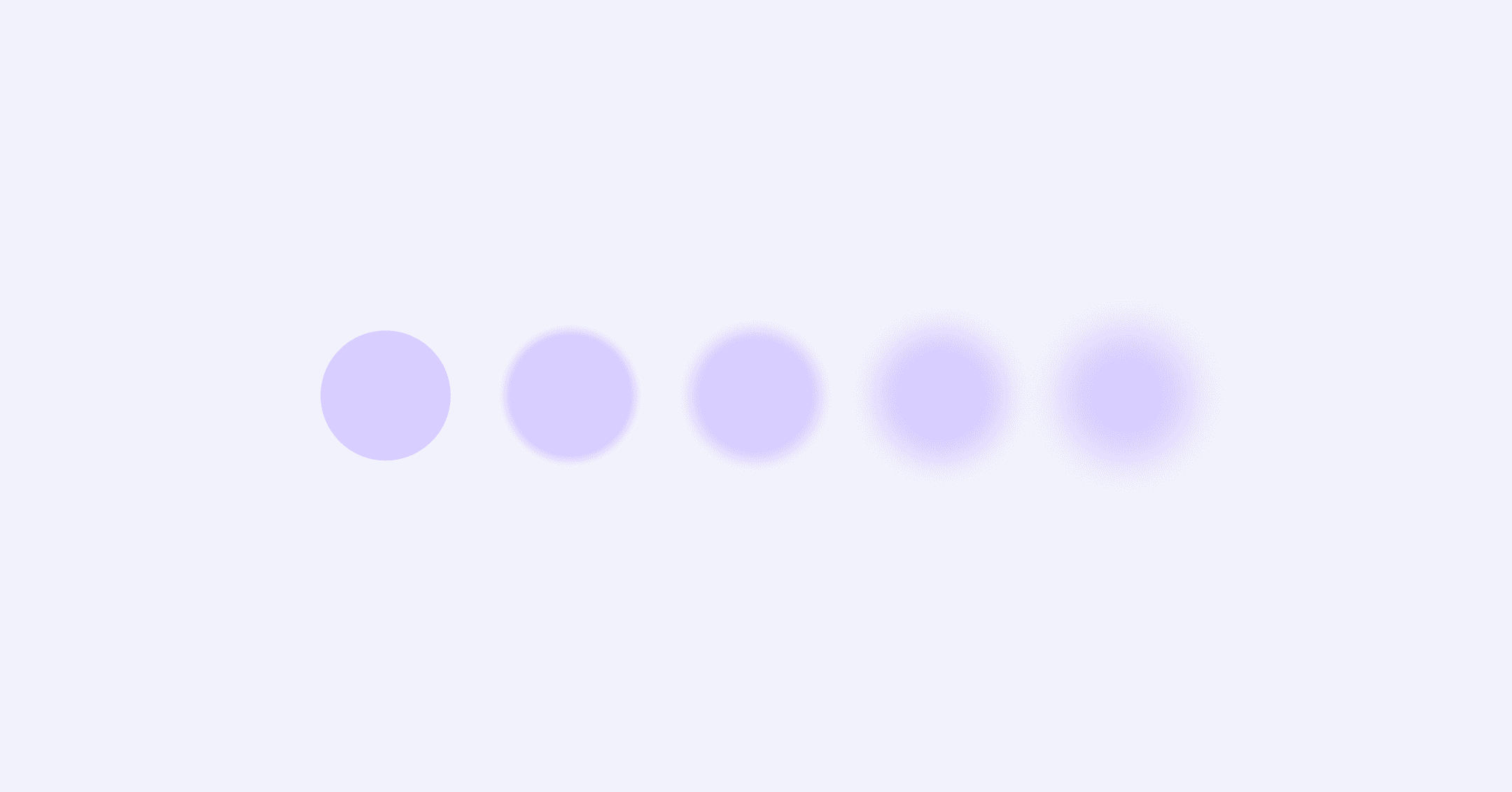 row of blurred and clear purple circles illustrating how mixed emotions can come up in a no-contact period