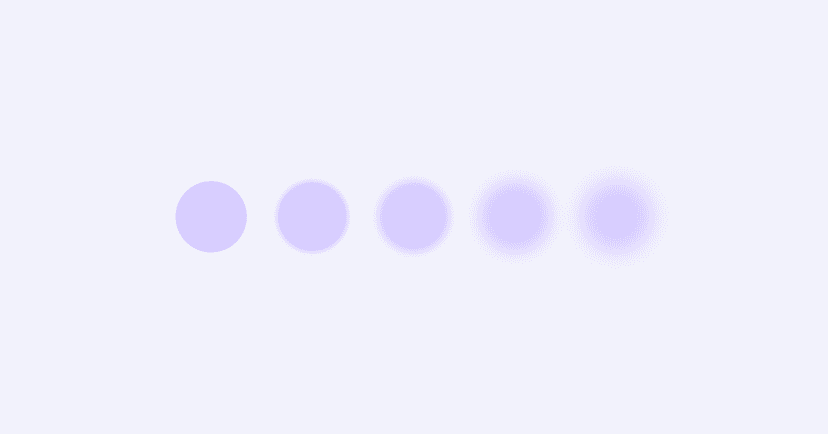 row of blurred and clear purple circles illustrating how mixed emotions can come up in a no-contact period