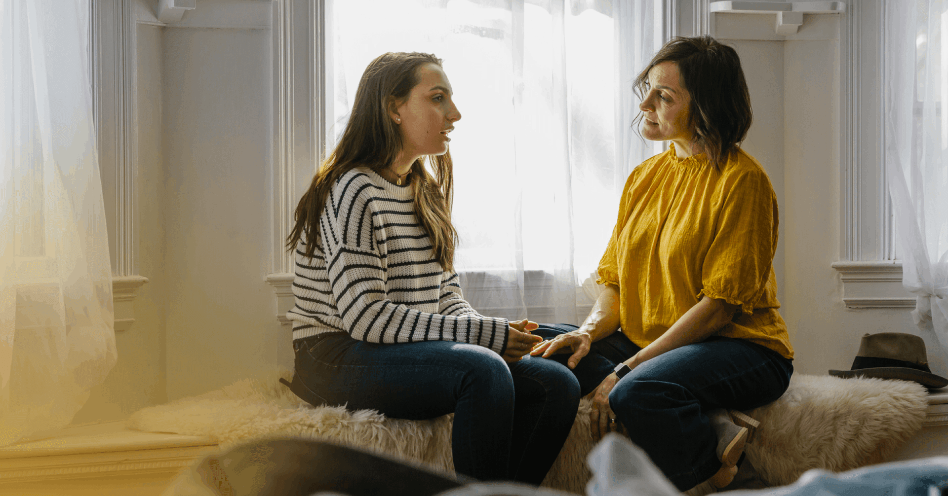 woman on the receiving end of trauma dumping