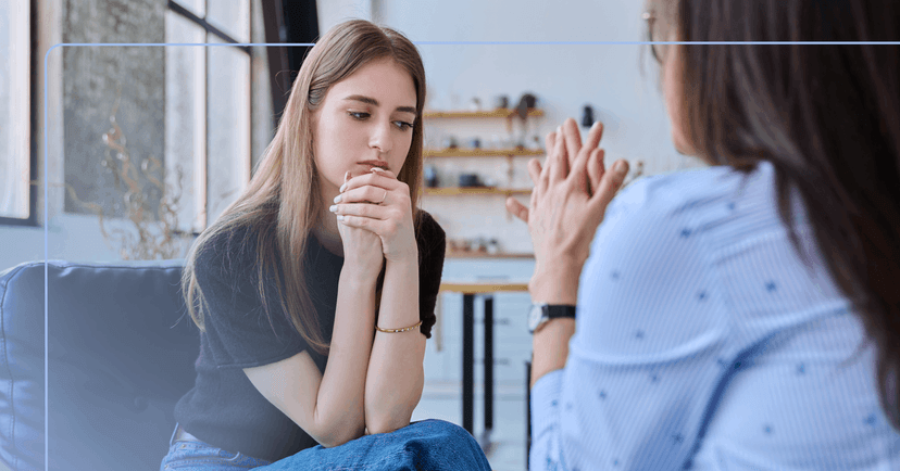 teen girl meeting with a psychiatrist who specializes in treating teens