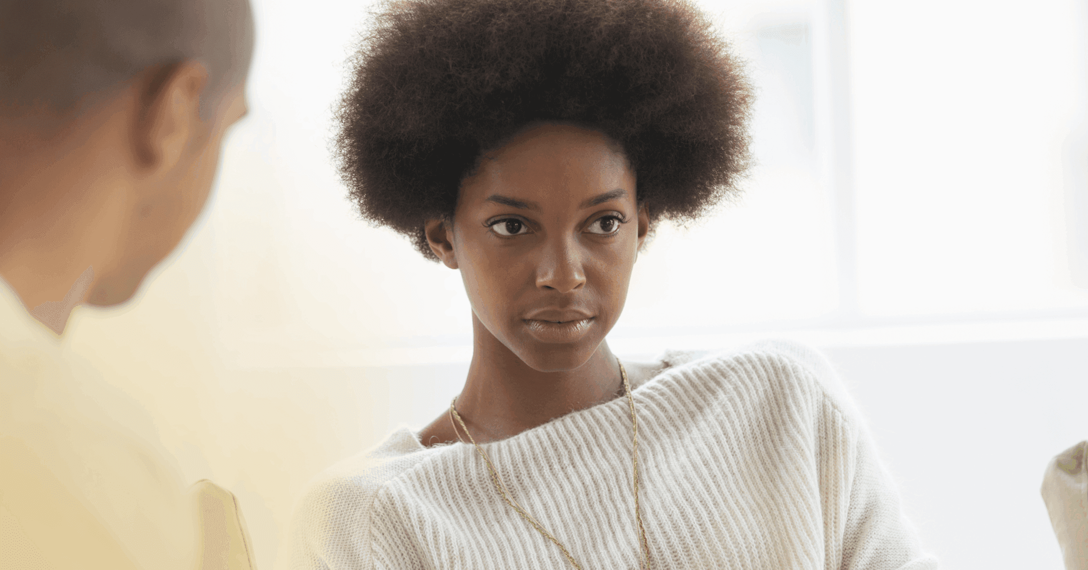 woman deciding to end a situationship with a brief interaction