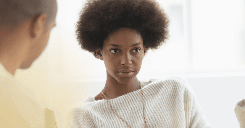 woman deciding to end a situationship with a brief interaction