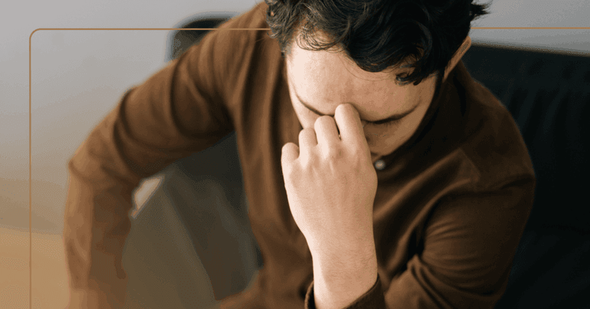 man with bipolar disorder experiencing uncontrollable hopelessness