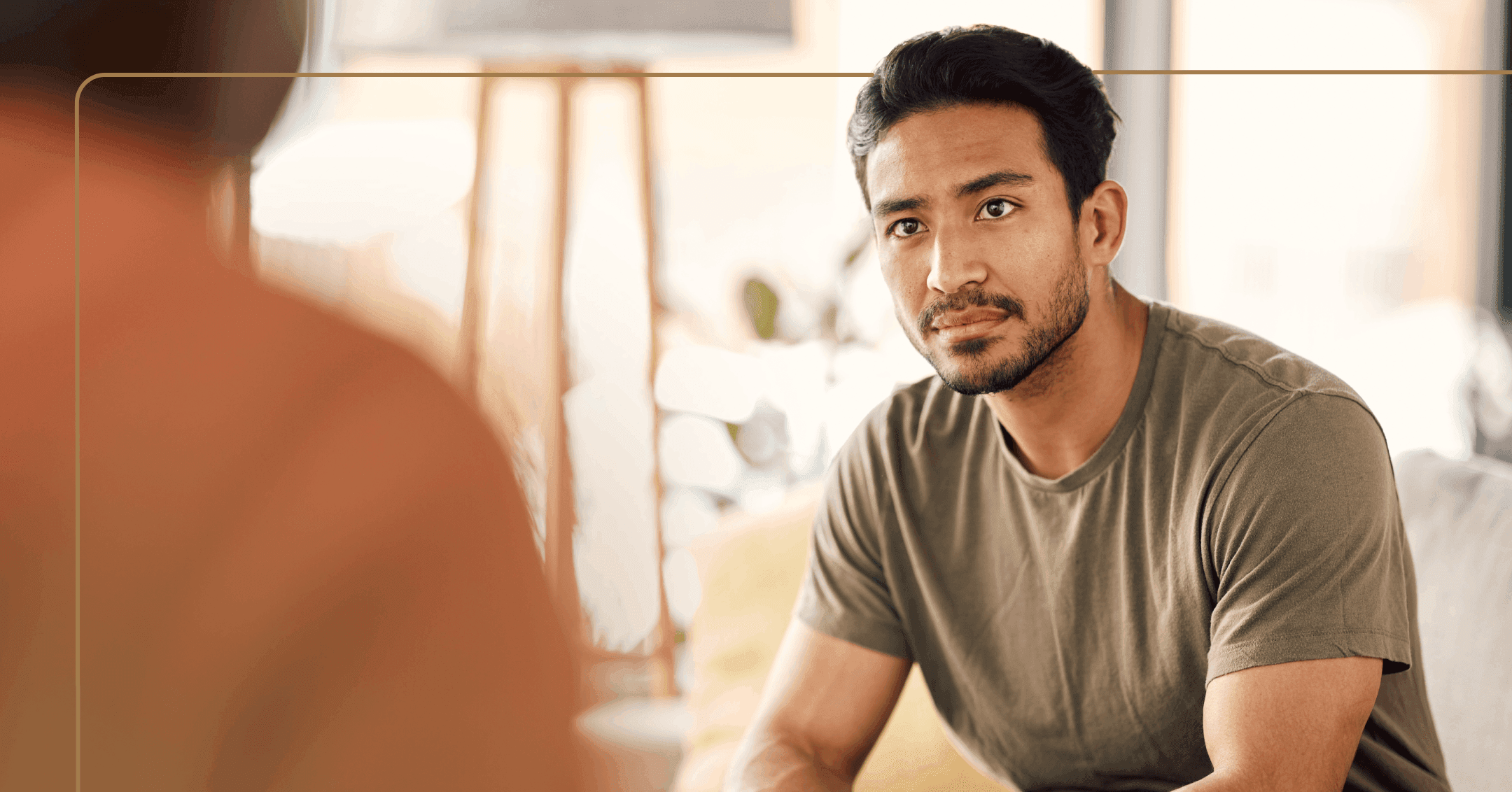 man meeting with a psychiatric provider who practices integrative psychiatry