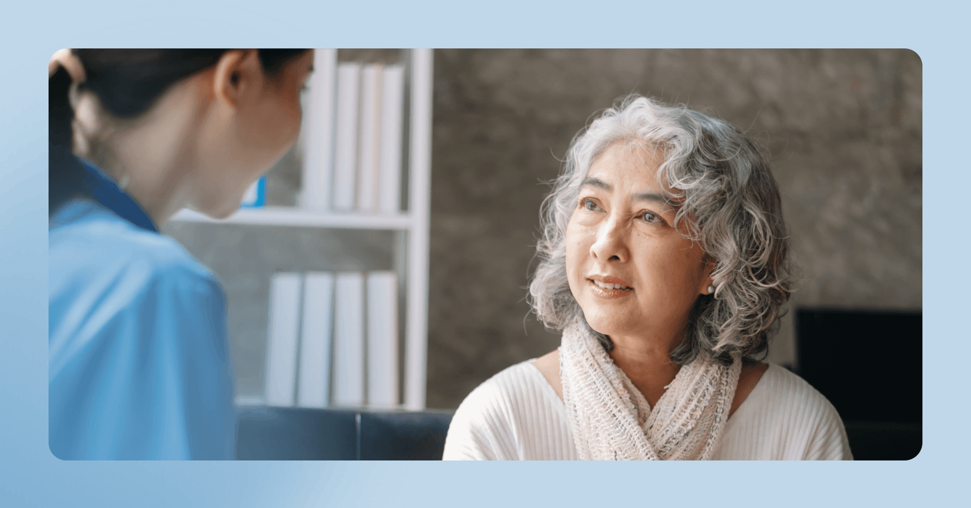 older woman with bipolar disorder having challenges with basic hygiene