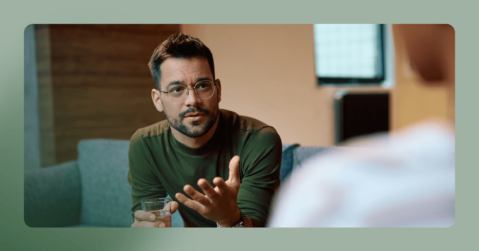 man practicing cognitive restructuring in CBT for anxiety