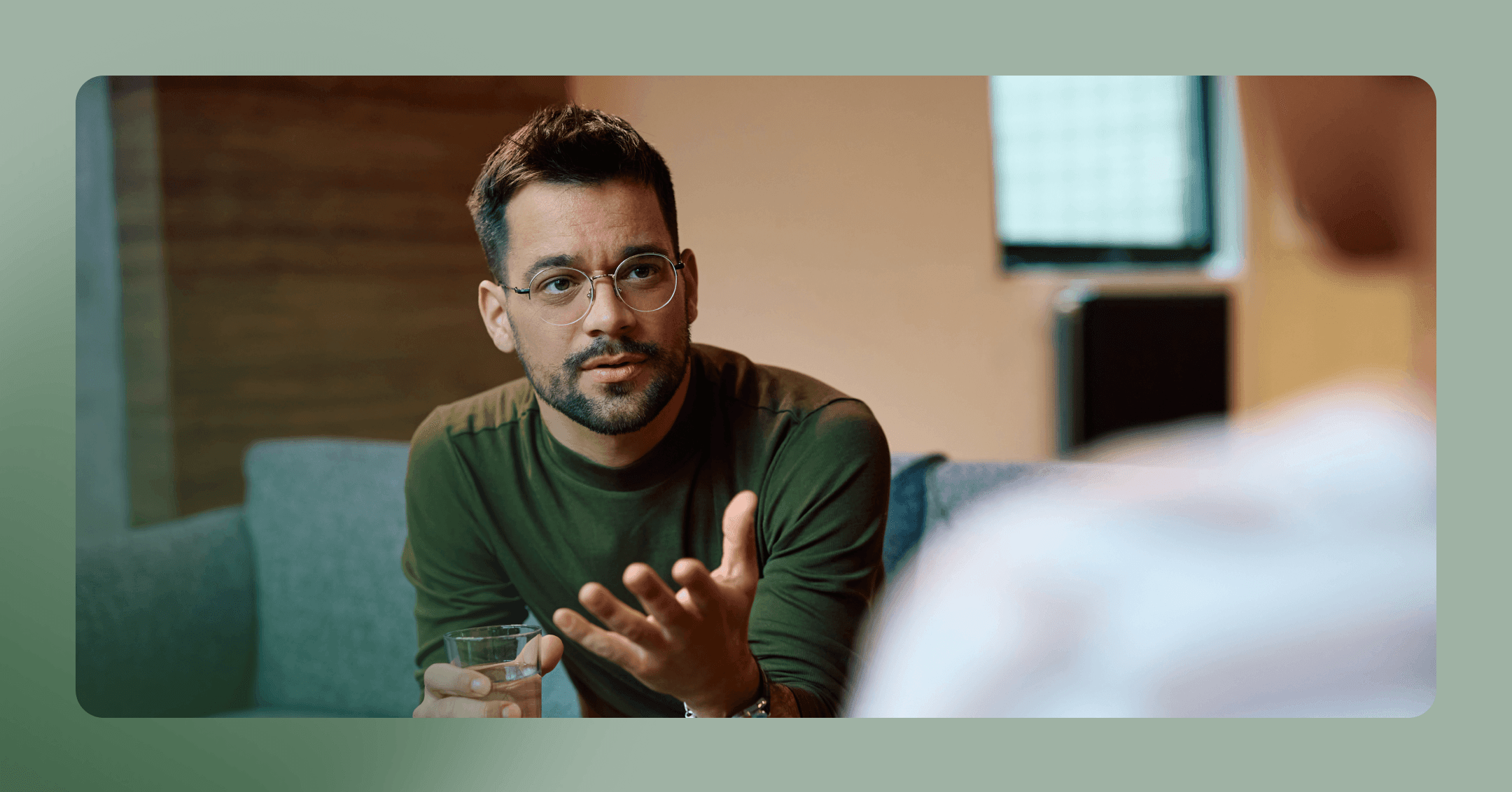 man practicing cognitive restructuring in CBT for anxiety