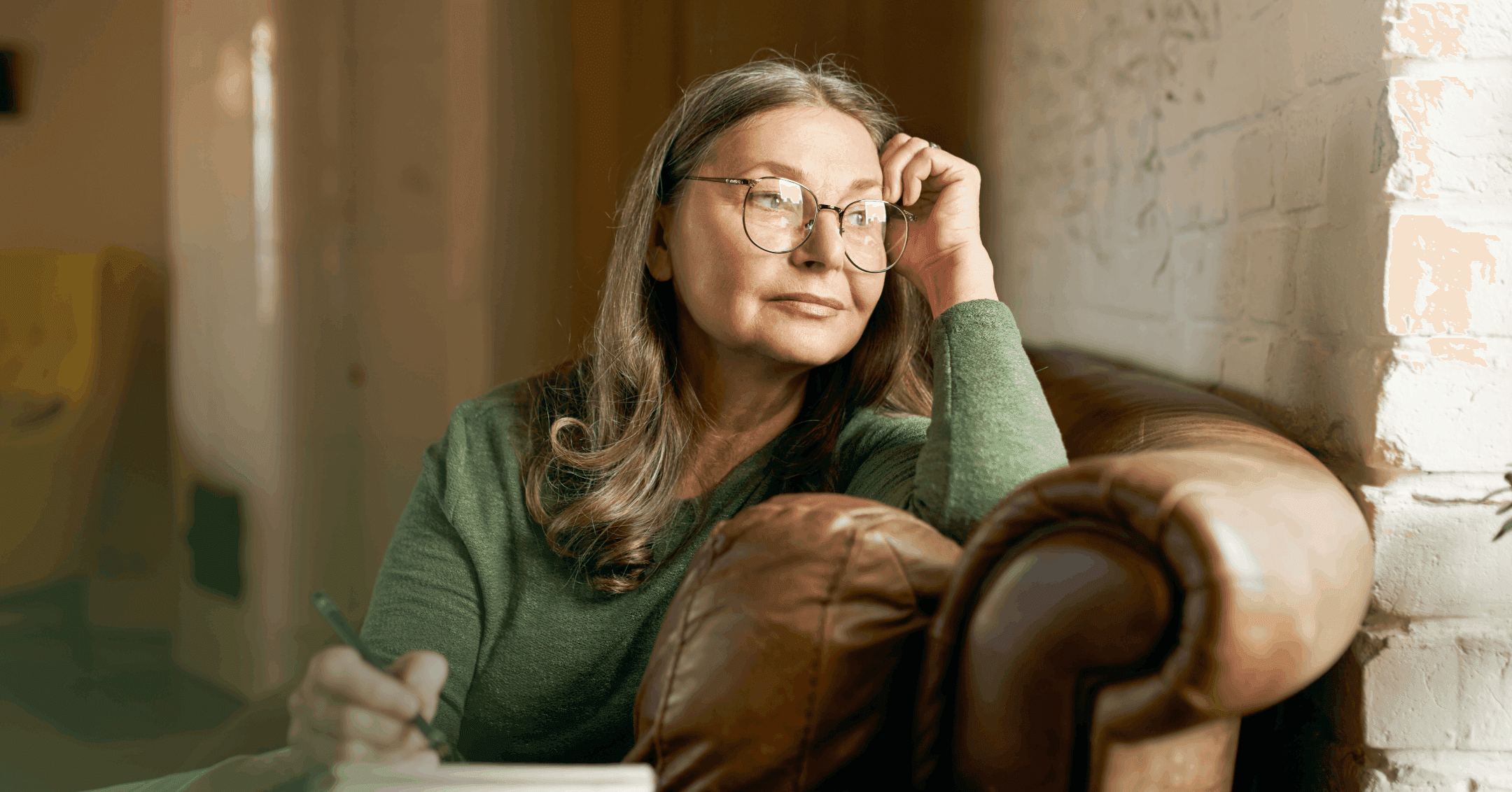 woman trying to recall times when her intuition has protected her