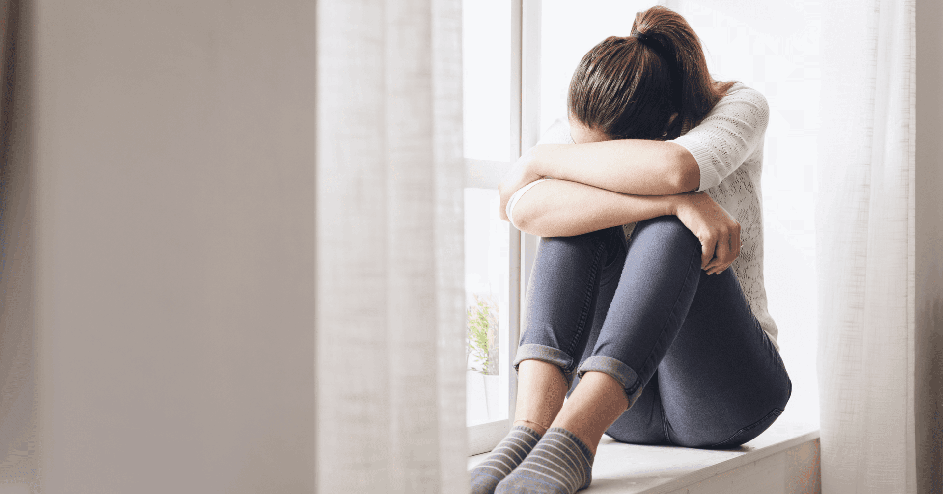 woman who is upset and having trouble calming down