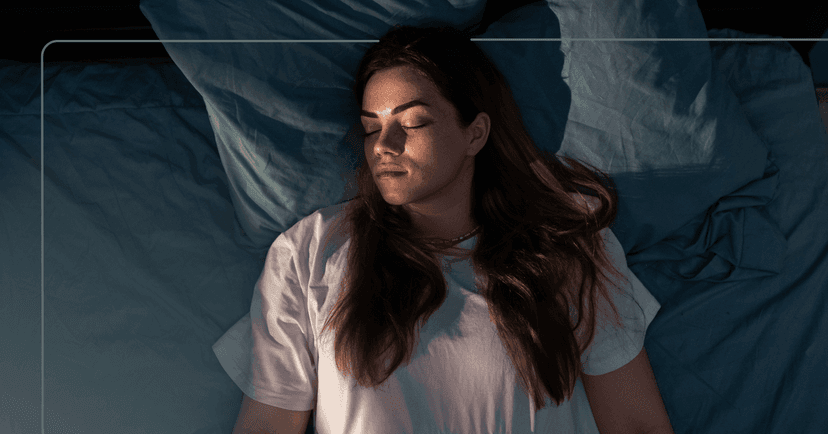 woman using relaxation techniques from CBT-I for sleep