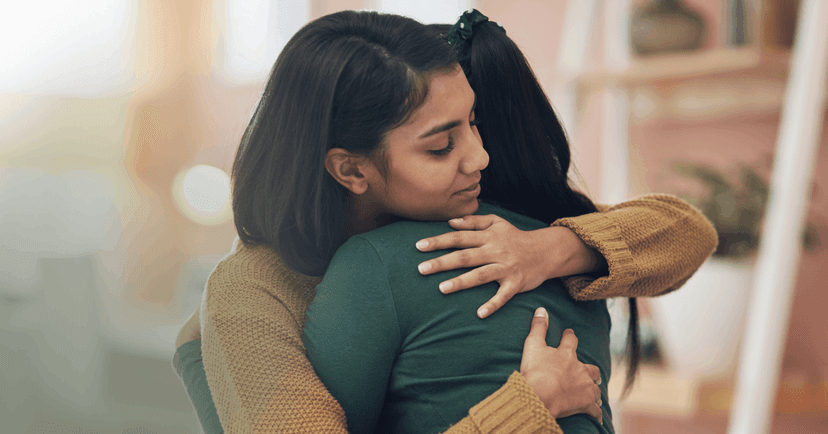 woman allowing her loved one to mourn
