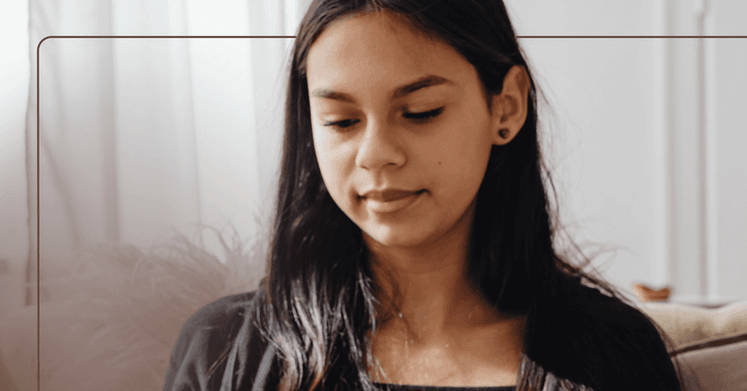 young girl with intermittent explosive disorder pausing to attend to the anger she is experiencing