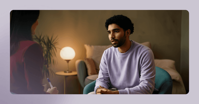 man engaging in habit reversal therapy to help with self-destructive habits