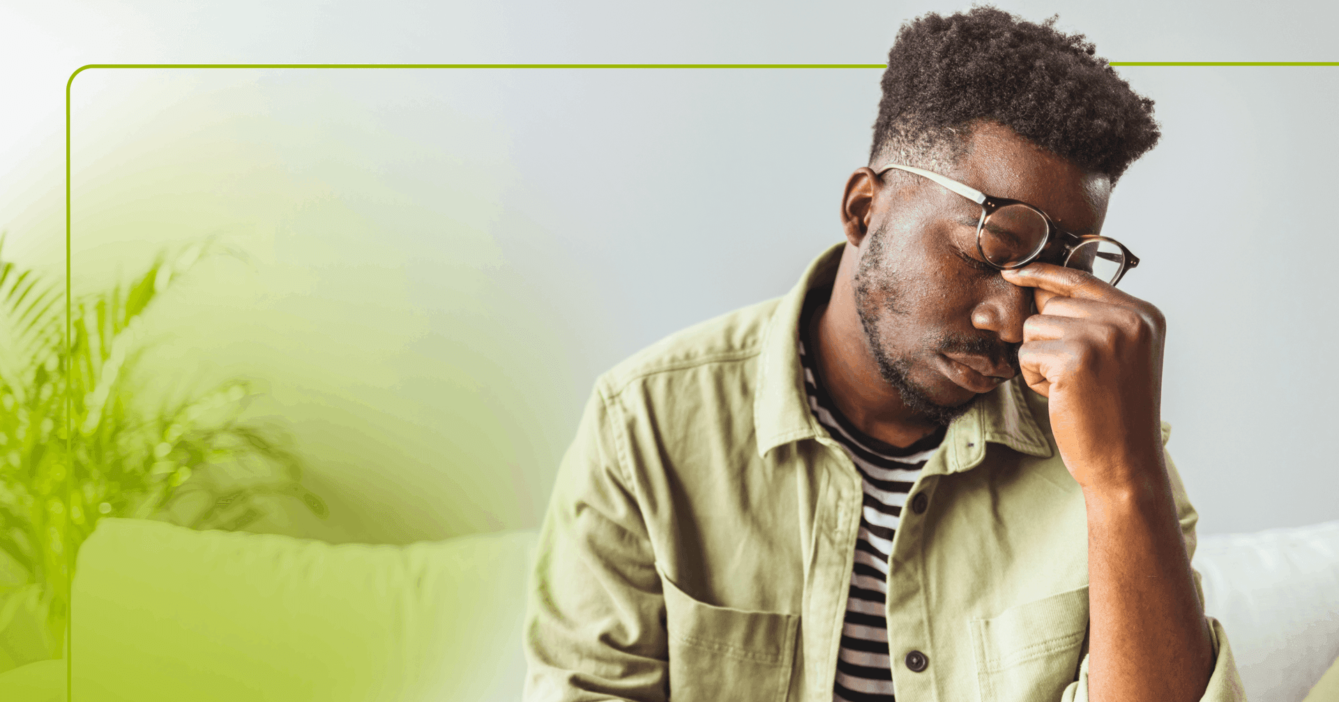 man with anxiety triggered by financial stress