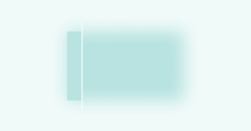 mostly blurred blue rectangle with sharply focused portion as a conceptual representation of attachment difficulties in adults
