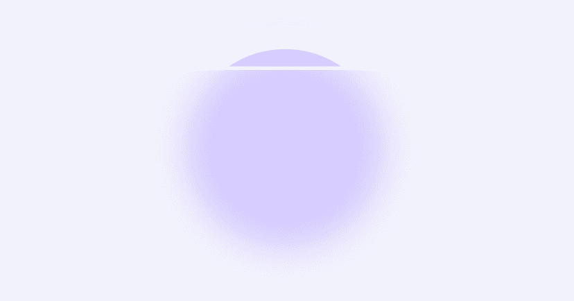 mostly blurred purple circle with sharply focused portion as a conceptual representation of signs of strong mental health