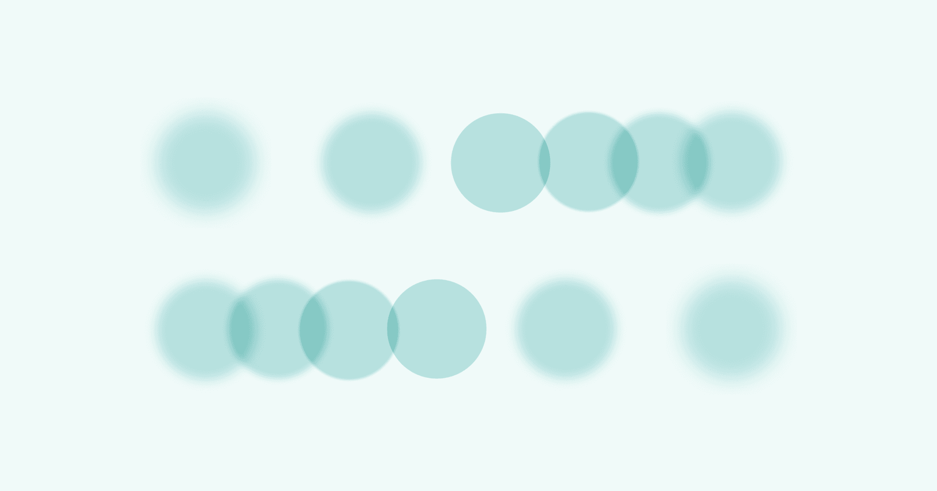 rows of blurred and clear blue circles illustrating how you can try identifying your sensory overwhelm triggers