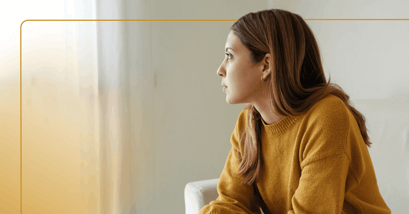 woman getting over a situationship by focusing inward