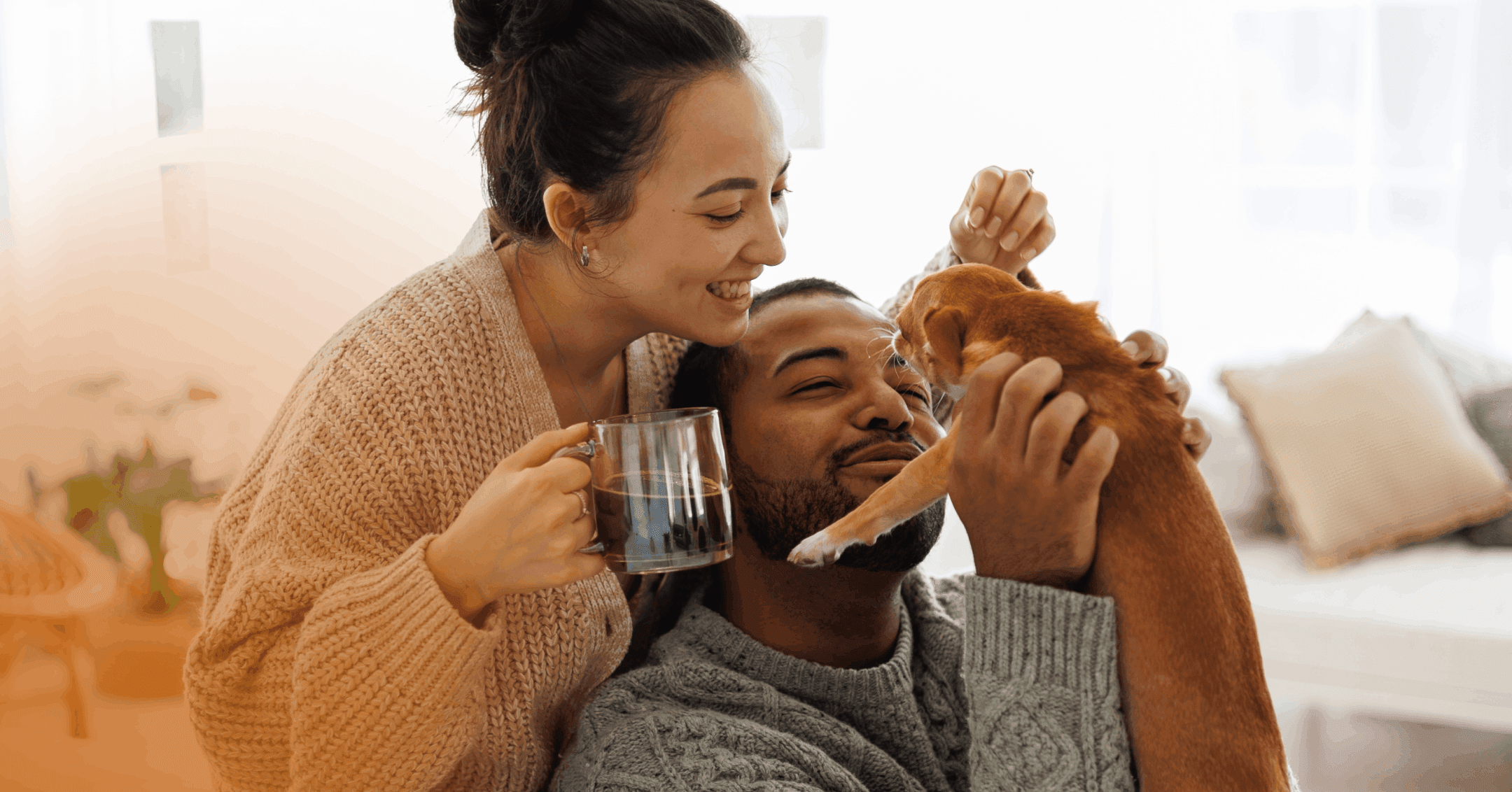 a couple having a consistent routine with their pet