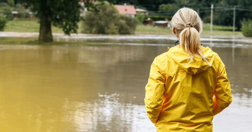 woman feeling hopeless after a natural disaster