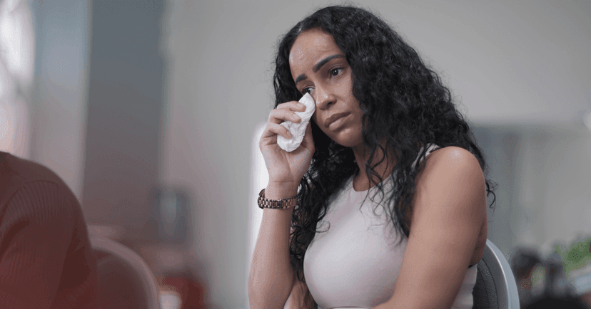 woman seeking help for crying from a trauma-informed therapist