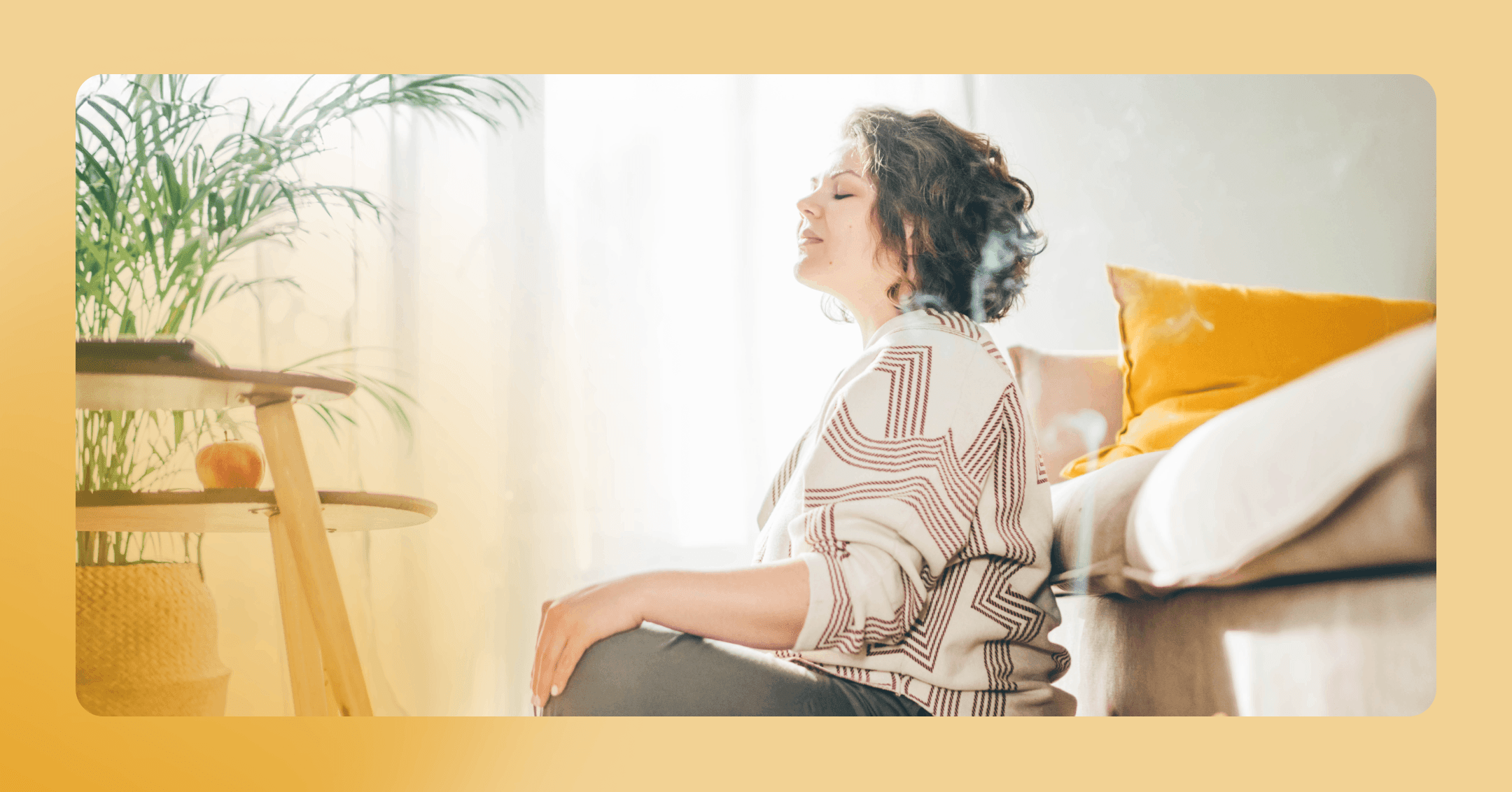 woman creating a mindfulness practice with a brief guided meditation