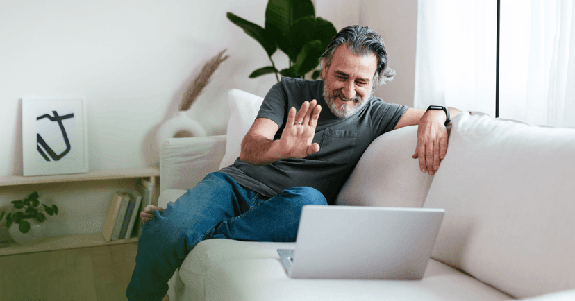 therapist balances working from home
