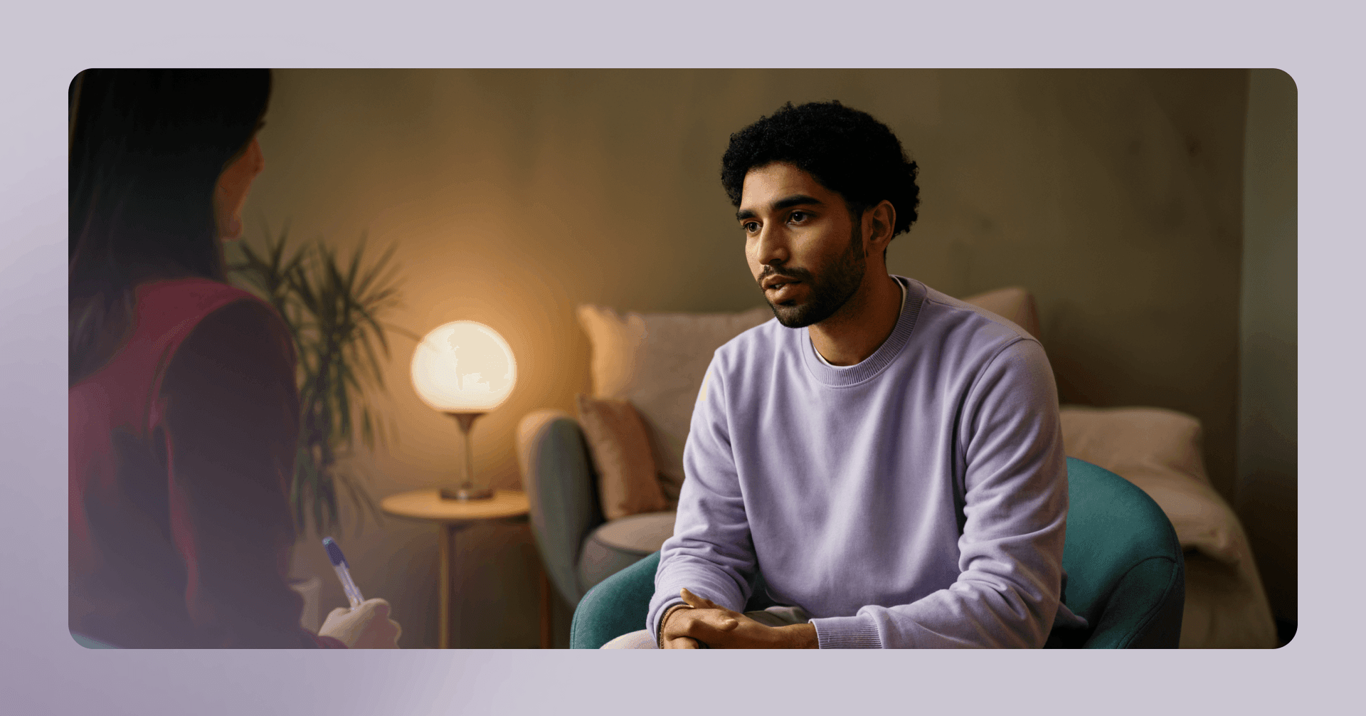 man with depression engaging in psychodynamic therapy